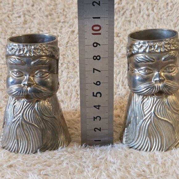 Vintage Pewter Santa Taper Candle Holders – Pair - Picture 5 of 5